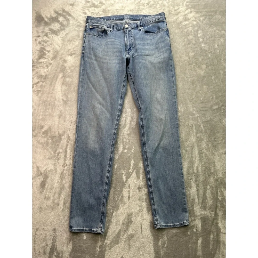 Banana Republic Traveler Slim Fit Stretch Blue Jeans Mens Size 33x34 Guys Denim